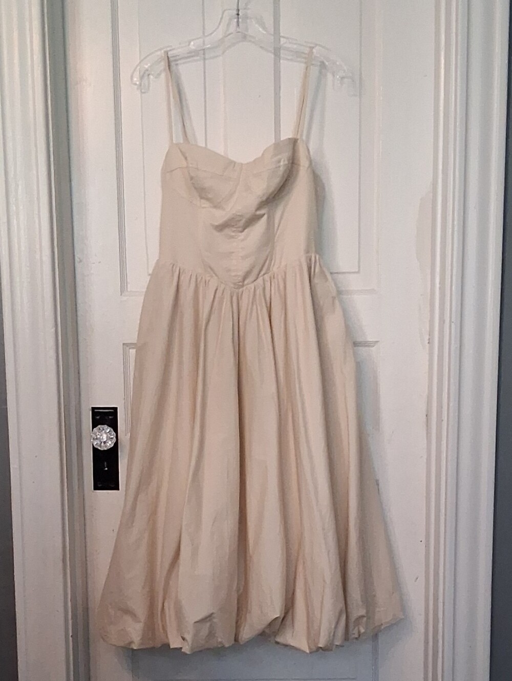 Showpo Cream Midi Sweetheart Spaghetti-Strap Dress